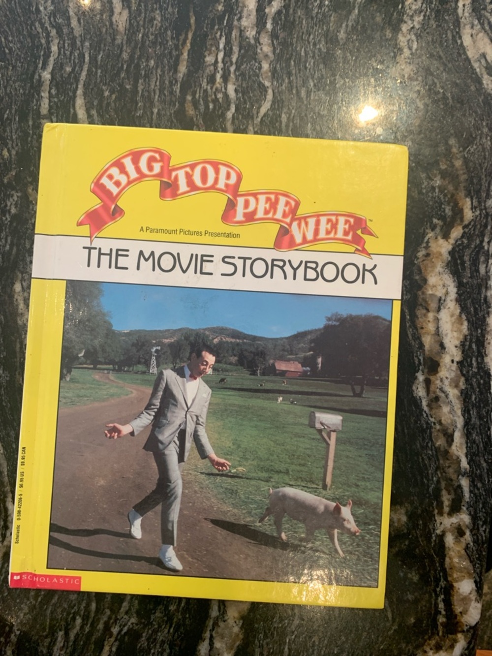 Vintage 1988 Big Top Pee-wee: The Movie Storybook - Yellow Cover